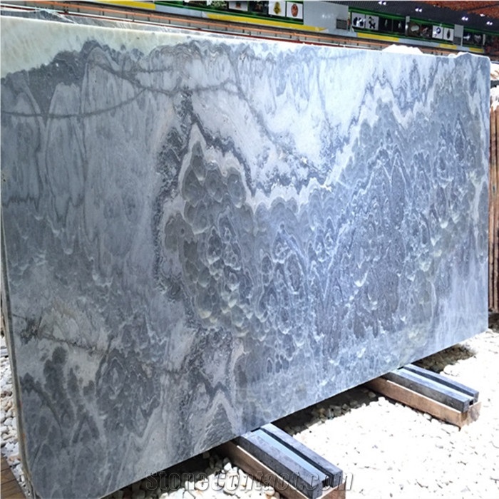 Turkey Demirci Gray Color Onyx Stone Cloudy Gray Onyx Slabs