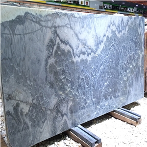 Turkey Demirci Gray Color Onyx Stone Cloudy Gray Onyx Slabs