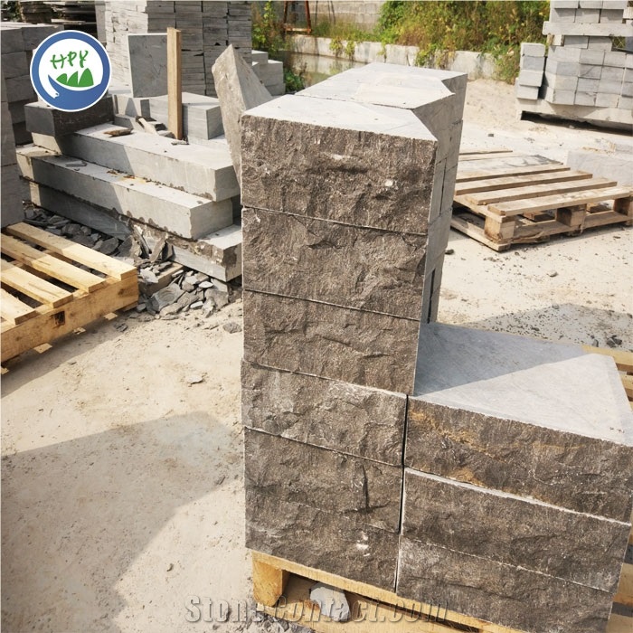 Blue Limestone Wall Stone,Mushroom Wall,Mushroomed Stone,Split Face Mushroom Stone