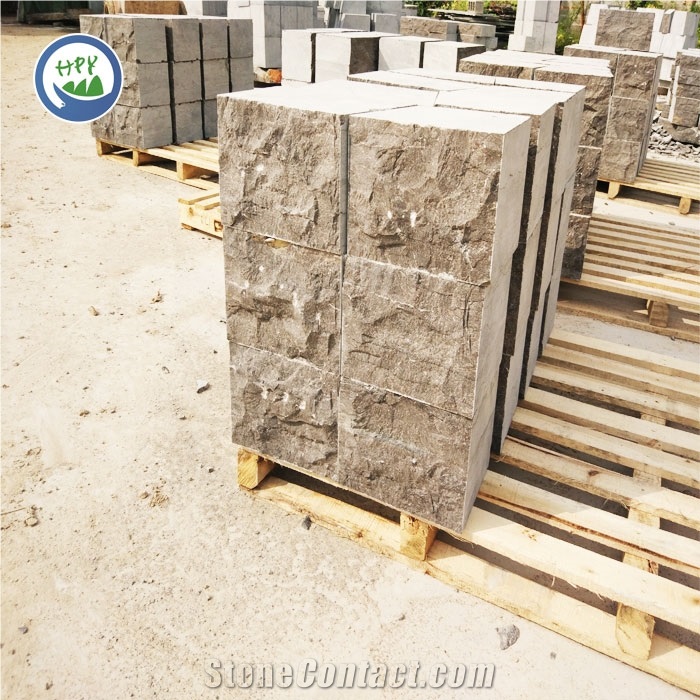 Blue Limestone Wall Stone,Mushroom Wall,Mushroomed Stone,Split Face Mushroom Stone