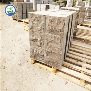 Blue Limestone Wall Stone,Mushroom Wall,Mushroomed Stone,Split Face Mushroom Stone