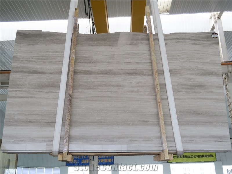 China Wood Marble Quarry Owner White Wood Marble Serpeggiante Strada Mist Marble Vein Cut Silk Georgette Marble Slab