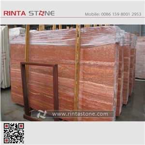 Azarshahr Red Travertine Iran Dark Red Stone Persian Rosso Taebris Azar Shar Red Big Slab Thin Tile Skirting Pattern for Vanity Top,Countertop