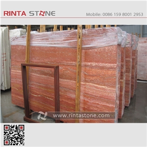 Azarshahr Red Travertine Iran Dark Red Stone Persian Rosso Taebris Azar Shar Red Big Slab Thin Tile Skirting Pattern for Vanity Top,Countertop