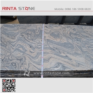 China Juparana Granite G261 Multicolour Waves Pattern Grey Pink Slabs Tiles