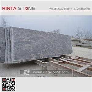 China Juparana Granite G261 Multicolour Waves Pattern Grey Pink Slabs Tiles