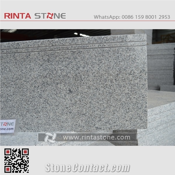 G603 China Natural Cheap Light Sesame Grey Granite New White Bacuo Stone Barry Gray Solid Surface Stair Step Riser Treads Staircase for Garden