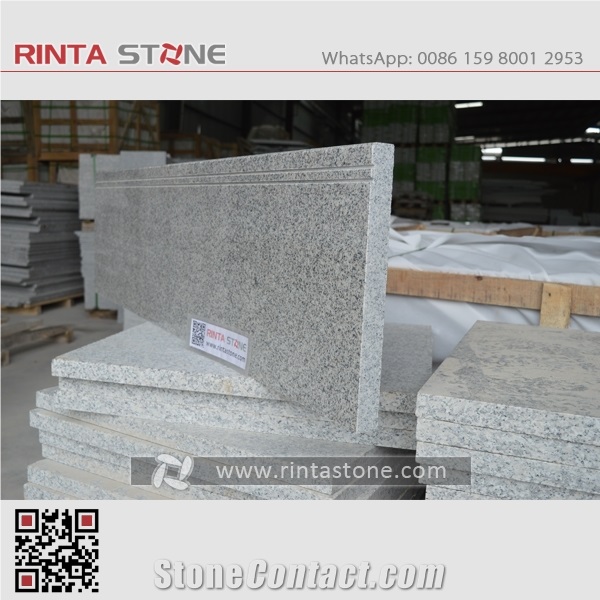 G603 China Natural Cheap Light Sesame Grey Granite New White Bacuo Stone Barry Gray Solid Surface Stair Step Riser Treads Staircase for Garden