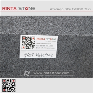 G654 Impala Black China Natural Cheap Dark Grey Granite Polished Flamed Sesame Gray Kerbstone Kerbs Road Side Curb Stone Curbstone