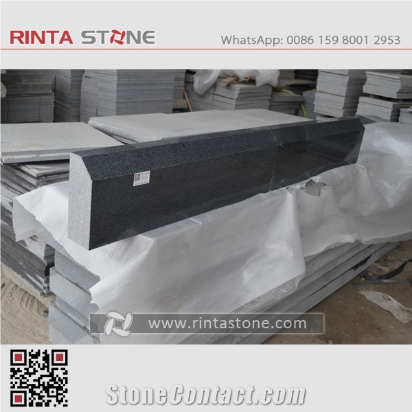 G654 Padang Black China Natural Cheap Dark Grey Granite Polished Flamed Sesame Gray Kerbstone Kerbs Road Side Curb Stone Curbstone