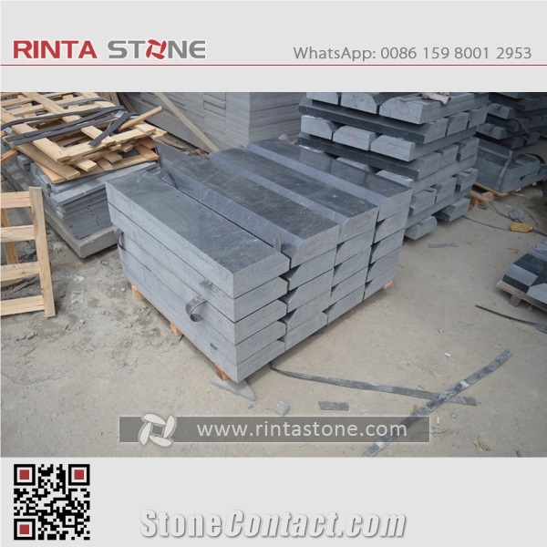 G654 Padang Black China Natural Cheap Dark Grey Granite Polished Flamed Sesame Gray Kerbstone Kerbs Road Side Curb Stone Curbstone