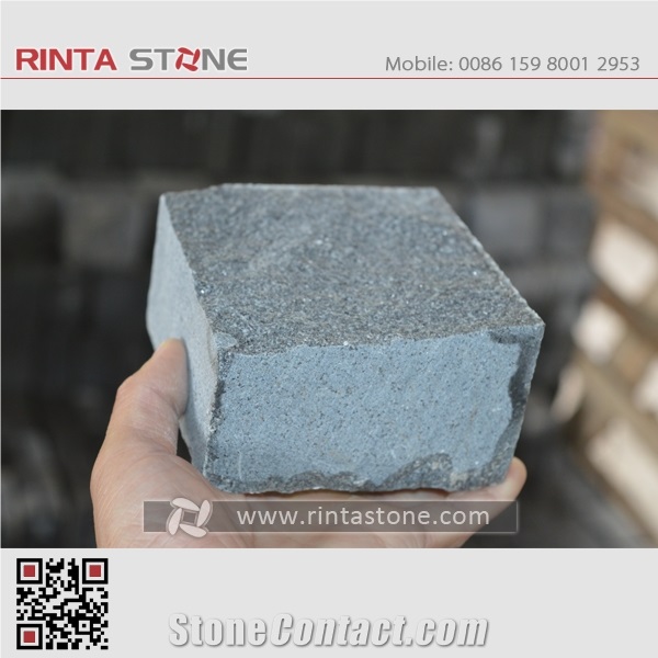 G654 Sesame Black China Natural Cheap Dark Grey Granite Building Material Mushroom Split Face Wall Stone