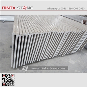 G682 China Natural Cheap Rust Yellow Granite Shandong Rusty Beige Stone Customized Countertop Solid Surface Pre-Fabricated Vanity Top