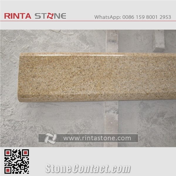 G682 China Natural Rusty Yellow Granite Beige Polished Stone Solid Pillar Handrail Palisade for Building Project