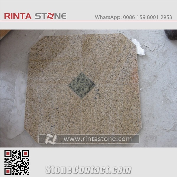 G682 China Natural Rusty Yellow Granite Beige Polished Stone Solid Pillar Handrail Palisade for Building Project