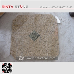 G682 China Natural Rusty Yellow Granite Beige Polished Stone Solid Pillar Handrail Palisade for Building Project