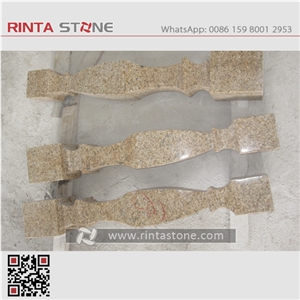 G682 China Natural Rusty Yellow Granite Beige Polished Sunset Gold Stone Solid Pillars Handrails Palisade