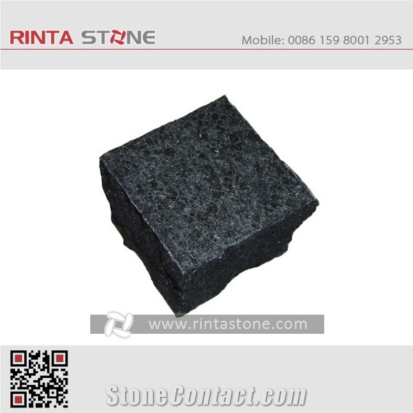 G684 Fuding Black Pearl Basalt China Natural Cheap Beauty Flamed Stone Slabs Floor Wall Thin Tiles
