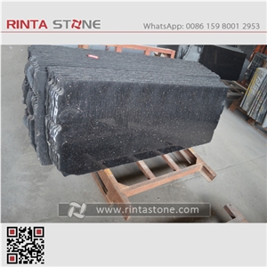 India Black Gold Star Galaxy Granite Natural Spark Black Warangal Nero Stone Slab Wall Thin Tile for Countertop Vanity Top
