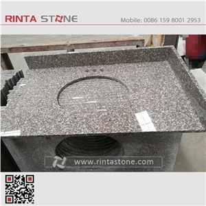 Luna Pearl Granite Red Cherry Brown Bathroom Vanity Tops Countertops
