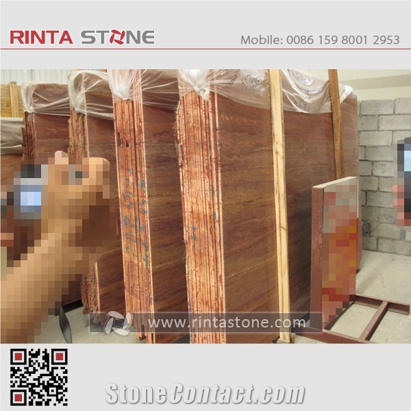 Red Travertine Rojo Caoba Alhambra Persian Iran Travertino Pink Romano Soraya Arizona Persiano Kutahya Slabs Tiles Azarshahr Roso