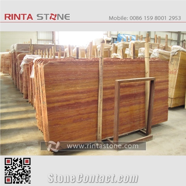 Red Travertine Rojo Caoba Alhambra Persian Iran Travertino Pink Romano Soraya Arizona Persiano Kutahya Slabs Tiles Azarshahr Roso