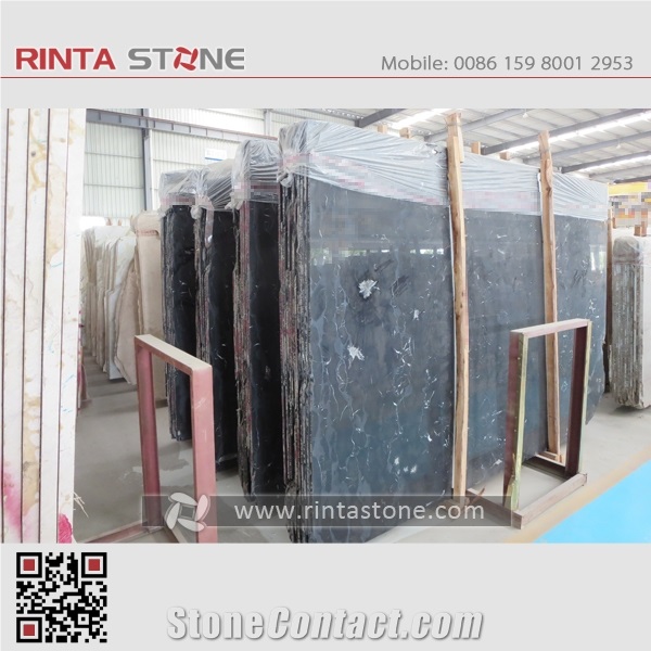 Swan Black Marble China Natural Stone Big Slabs Tiles