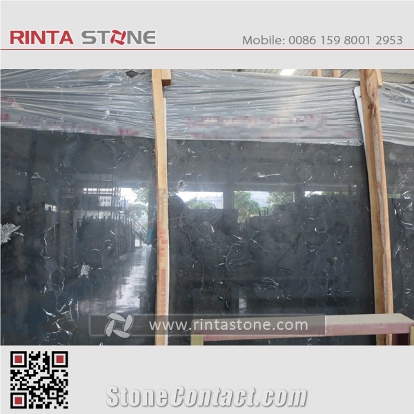 Swan Black Marble China Natural Stone Big Slabs Tiles