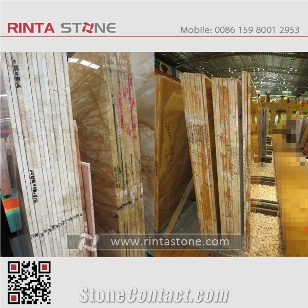 Yellow Siena Royal Brocatello Marble Gangsaw Slabs
