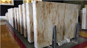 Polished Natural Stone China Quarry Manufactory Golden Yellow Onyx Slabs & Tiles, Exclusive Product, Wall and Floor Cladding Covering
