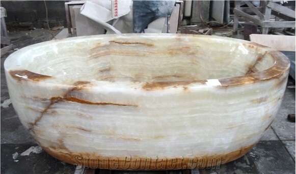 White Onyx Bathtubs,Natural Stone Bathtub,River Stone Bath Tubs