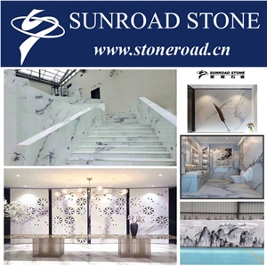 Own Quarry-Factory Calacatta Grey & White / China Arabescato Corchia Marble Slab & Tile &Cut to Size
