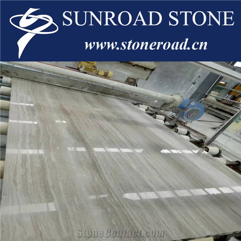 White Serpeggiante Marble Slabs & Tiles,China Wooden White Grain Vein,Grey Wood Light, Guizhou Serpeggiante, Beige Timber,Gray Perlino