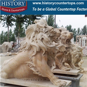 Historystone Large Animal Sculptures in the Gardens with Exquisite Craft