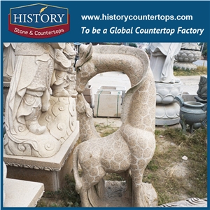 Historystone Large Animal Sculptures in the Gardens with Exquisite Craft