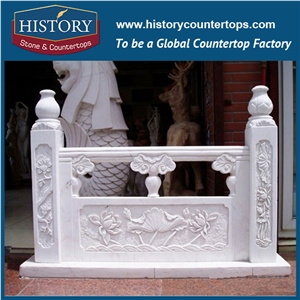 Historystone Marble with Roman/Sculptured Flower Columns and Specail Column Tops
