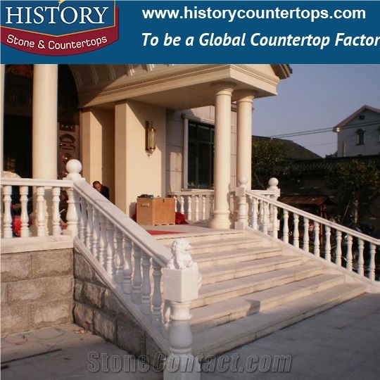 Historystone Roman Columns in Pavilion/ Palace or Formal Occation Ia Natural Marble