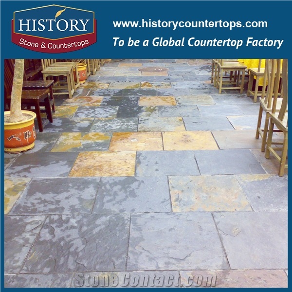 Historystone Rust Slate Wall/Floor Tiles Covering Outdoor and Indoor Withing French Pattern