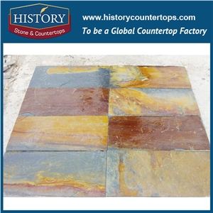 Historystone Rust Slate Wall/Floor Tiles is Natural Stone Flooring French Pattern