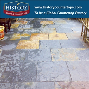 Historystone Slate Stone Floor Covering Withing French and Versailles Pattern