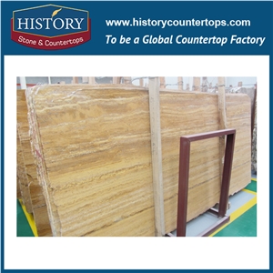 Historystone Travertine Slabs Cutting to Tile Tops, Wall/Floor Tiles is Natural Stone