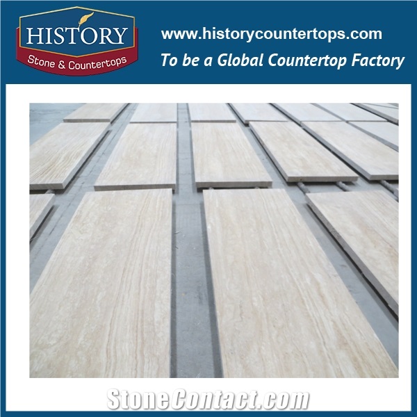 Historystone Travertine Slabs Cutting to Tile Tops, Wall/Floor Tiles is Natural Stone