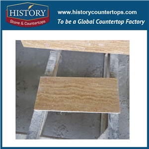 Historystone Travertine Slabs Cutting to Tiles with Wall/Floor Tiles Into French Pattern is Natural Stone