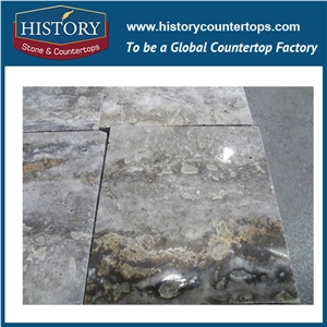 Silver Grey Travertine Slab and Tile