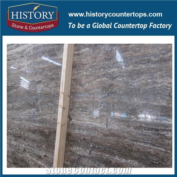 Silver Grey Travertine Slab and Tile