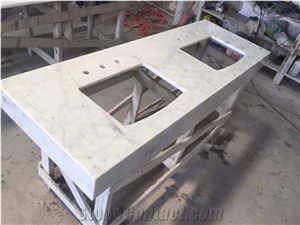 High Polshed Bianco Carrara White Countertops & Vanity Tops