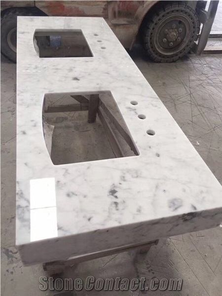 High Polshed Bianco Carrara White Countertops & Vanity Tops