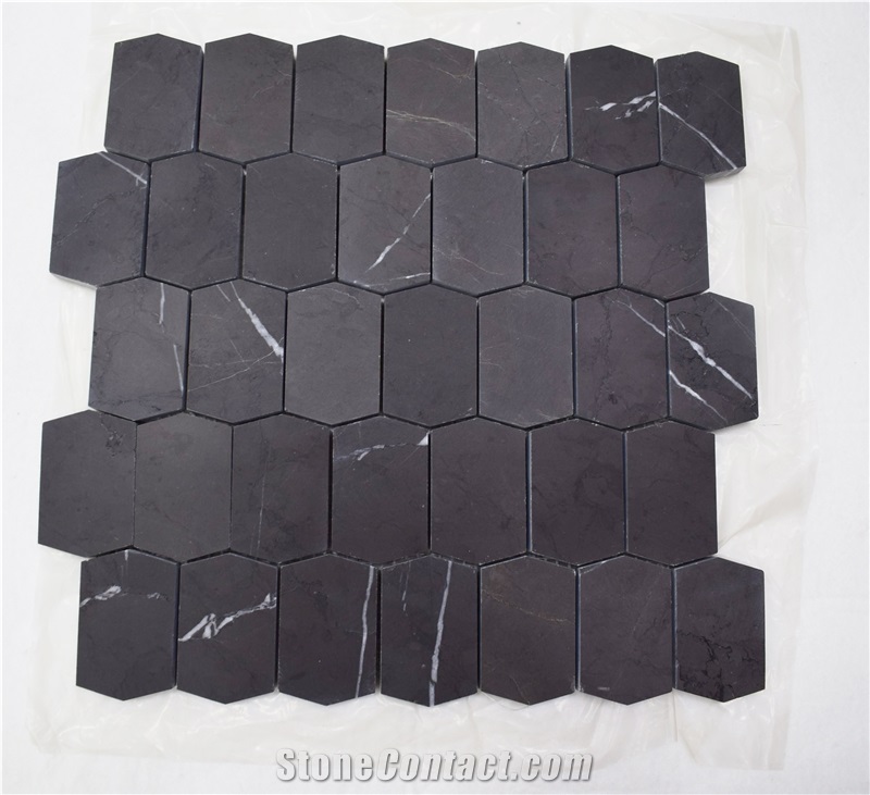 Direct Factory 2 Inch Mosaic Floor Tiles Bulgaria Gray Marble Mosaic