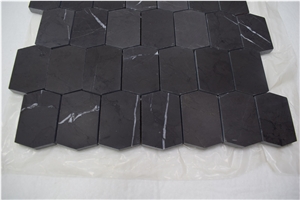 Direct Factory 2 Inch Mosaic Floor Tiles Bulgaria Gray Marble Mosaic