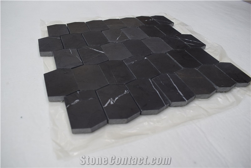 Direct Factory 2 Inch Mosaic Floor Tiles Bulgaria Gray Marble Mosaic